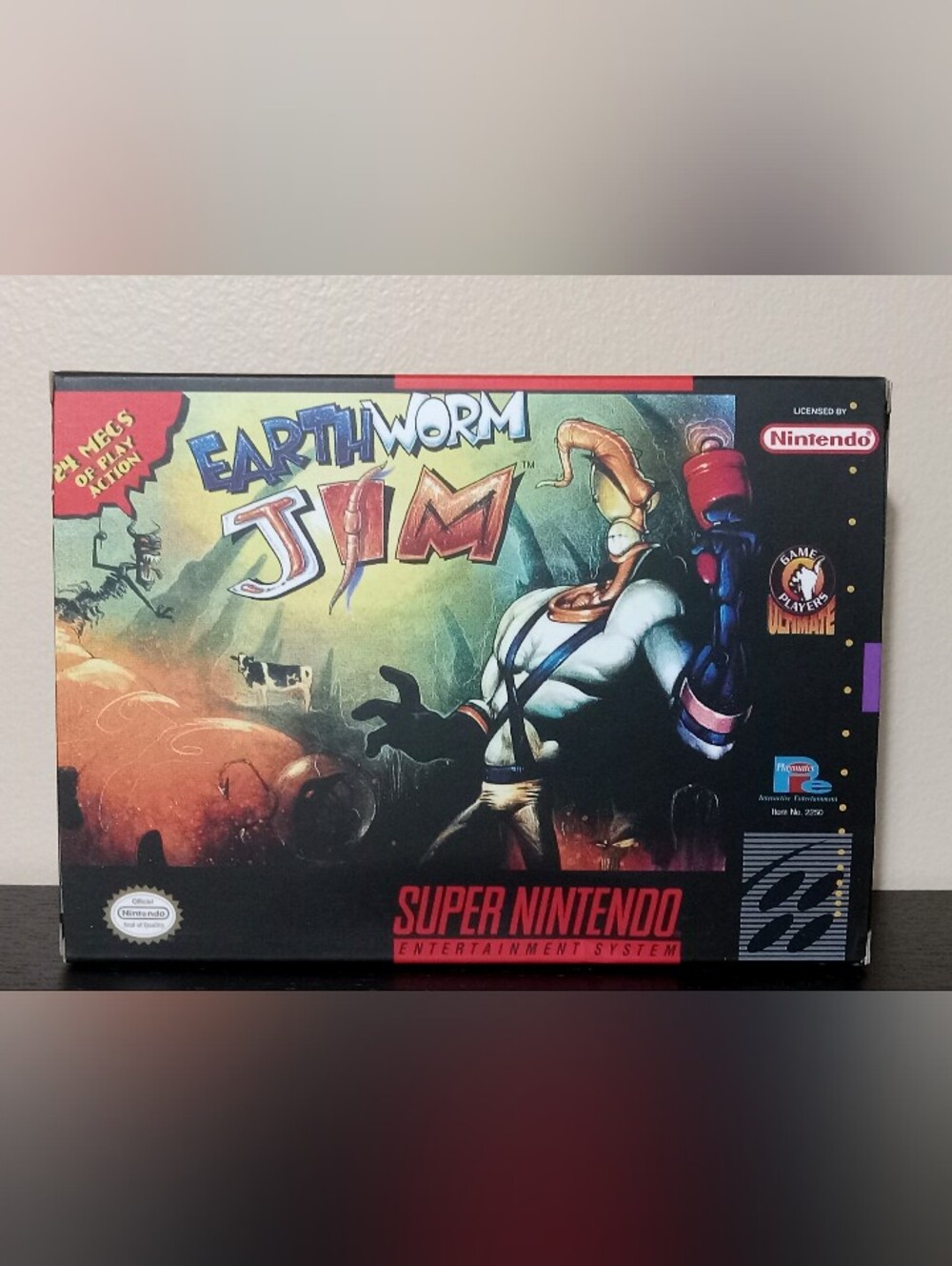 Earthworm Jim SNES (Super Nintendo) Complete In Box - No Manual